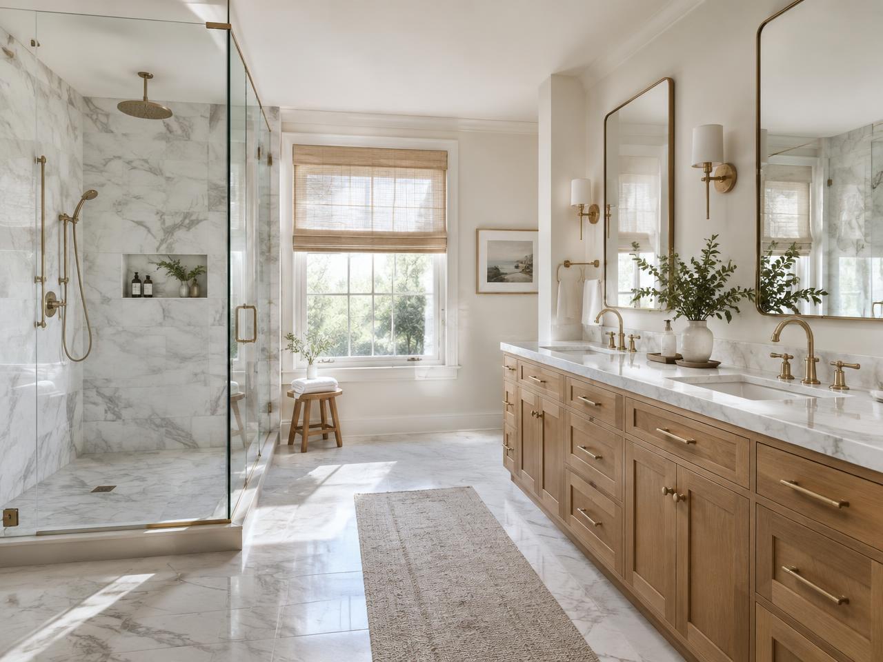 Illustrative bathroom remodeling design